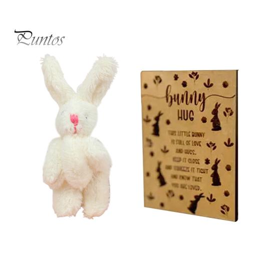 

Карманный плюшевый кролик-обнимашка, украшение с поздравительной открыткой, тканевый кролик, плюшевая кукла-сжиматель, украшение для друзей, семьи, дня рождения, годовщины, вдохновение белый