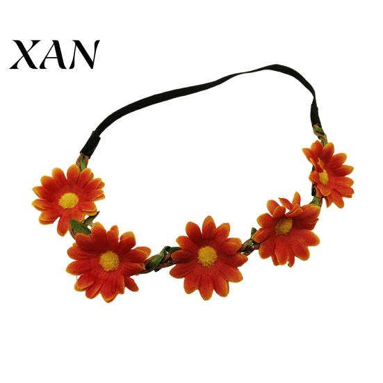Adjustable Daisy Crown for Girls Sunflower/Daisy Wreath Headband Women Girls, Flower Headpiece, Daily Wear Silk Beach Photography Summer Dress