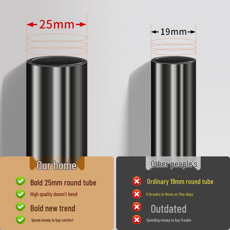 Floor Standing Clothes Rack and Coat Stand with Folding Single Pole for Bedroom or Dormitory.