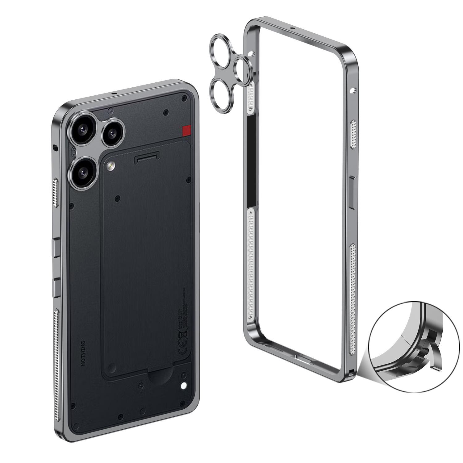 

Ultra-Thin Metal Frame Drop-Proof Case for Nothing Phone 3a Lite Frame + Lens