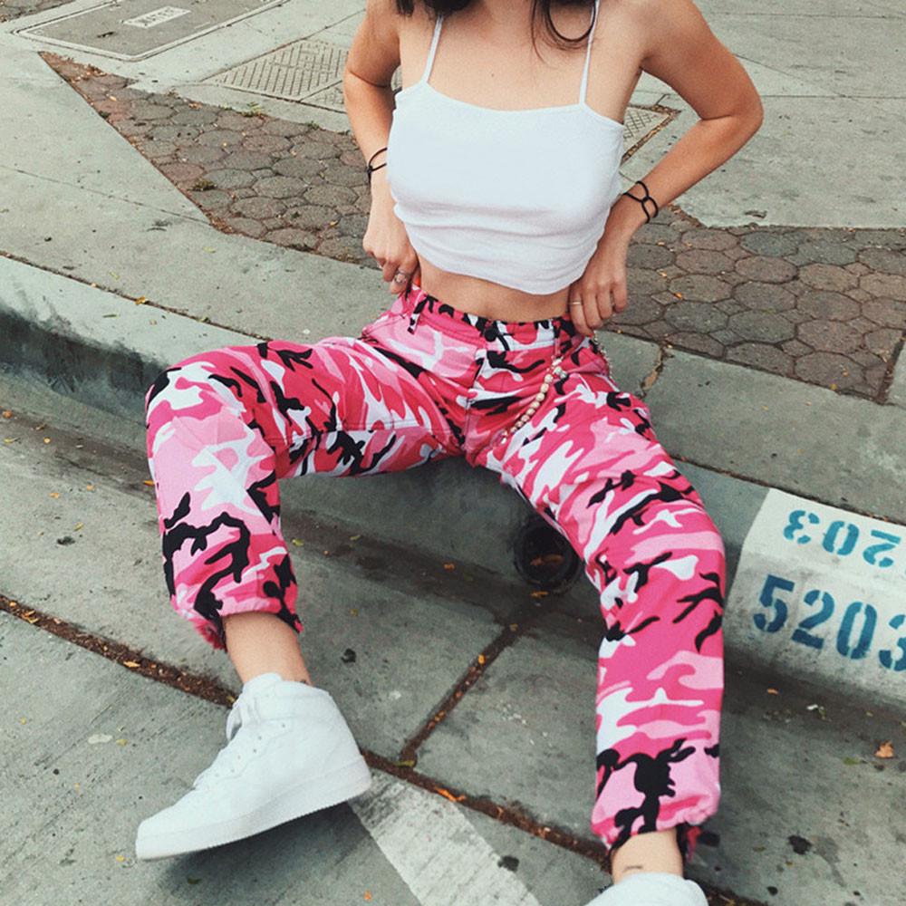 Women Sports  Cargo Pants Outdoor Casual Uflage Trousers Jeans