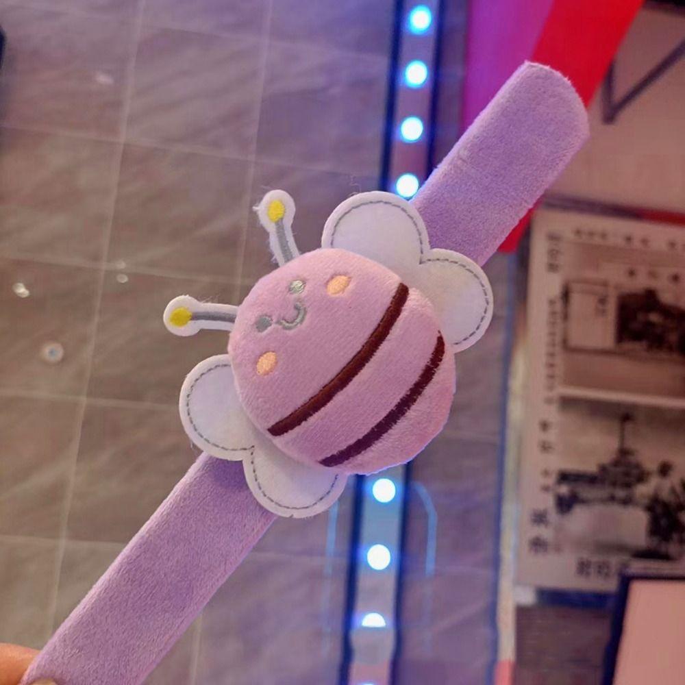 Hand Ring Bee Slap Bracelets with Clap Circle Bee Plush Wrist Band  Birthday Gift