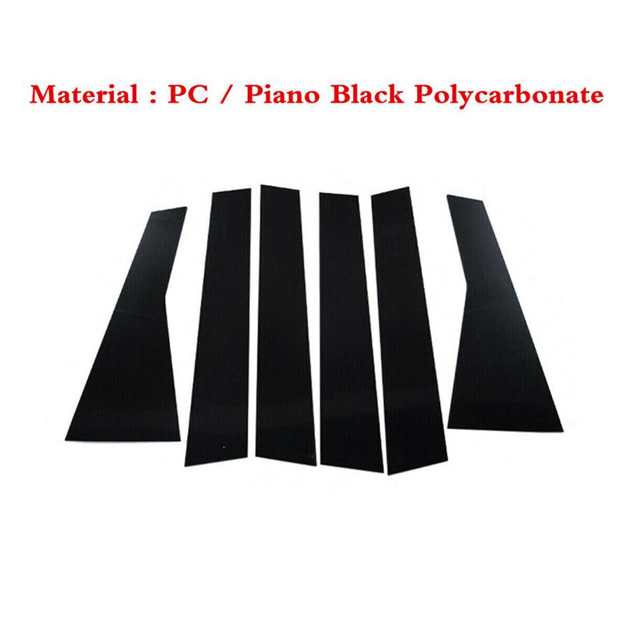 For Kia Forte 2019-2021 PC Side Door Window Center Pillar Post Cover Trim Black