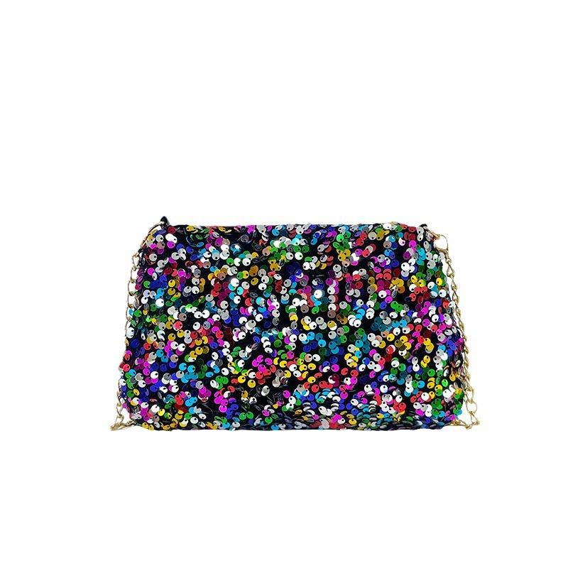 Personalizovaná flitrová taška Dámská taška přes jedno rameno crossbody Jednoduchá temperamentní řetízková čtvercová taška