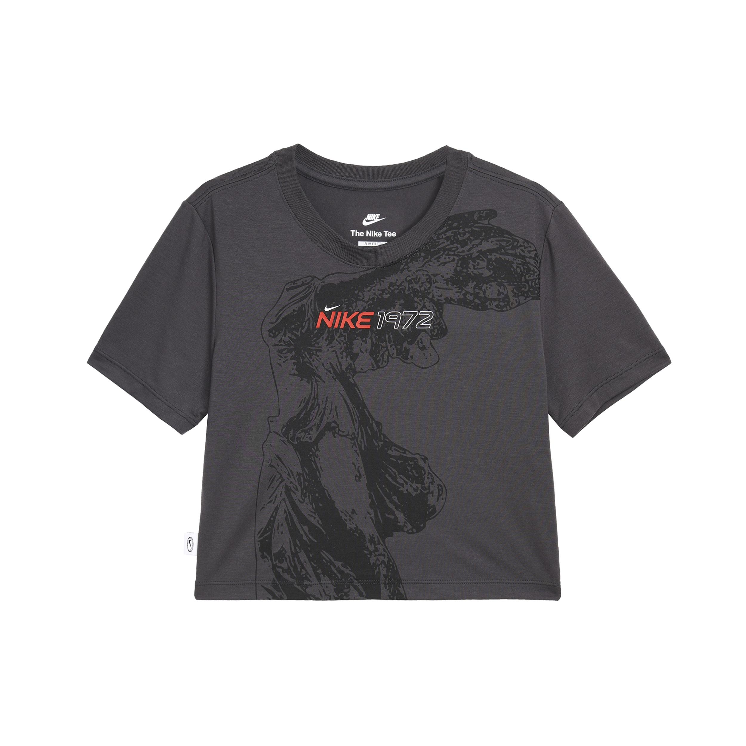 (WMNS) Nike Sportswear Slim Crop T-shirt Asia Sizing Anthracite Women s HF7396-060 M