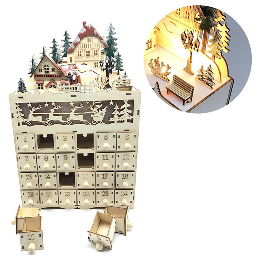 White 24 Day Countdown Calendar Christmas Digital Calendar Decorations Christmas Decorations Home Crafts Decorations