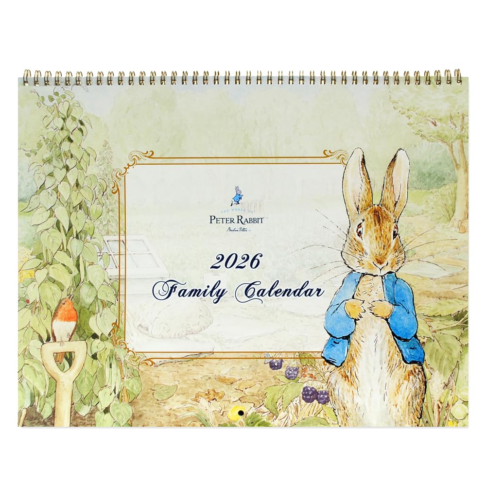 

2026 Peter Rabbit Family Wall Large Size 2026 December 1301H02020 Calendar, (January - 2026) зелёный
