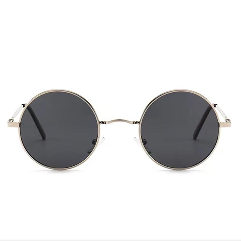 Retro European & American Round Polarized Sunglasses with Colorful Reflective Lenses for Men & Women - Model 8030
