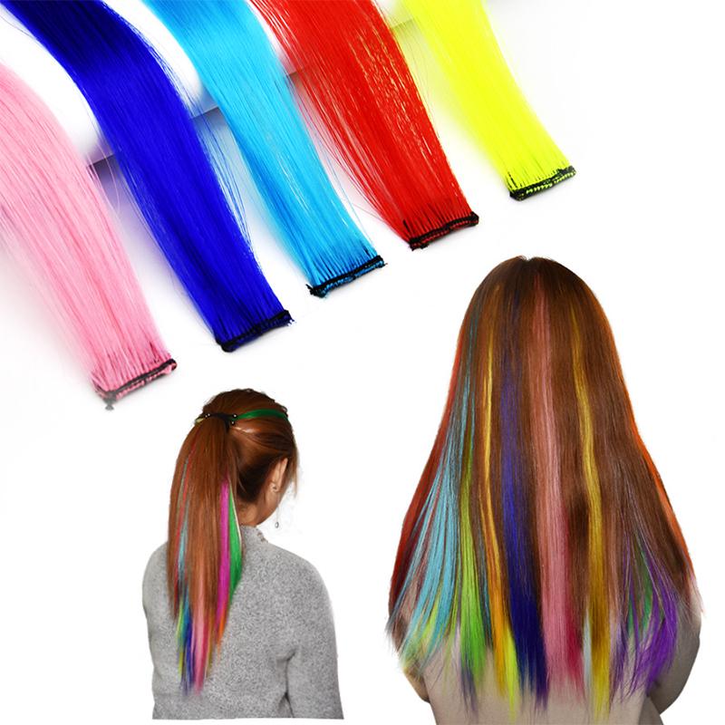 Накладные волосы розового цвета на клипсе — фото 8