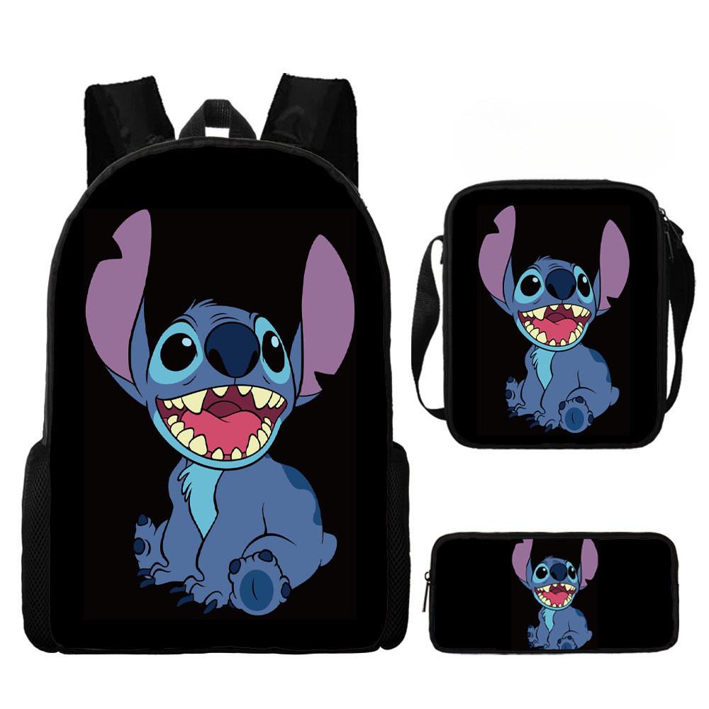 Stitch Backpack Cartoon Set With Lightweight Breathable For Students Elementary