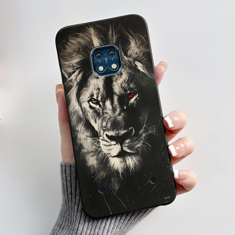 Jelly Color Simple Black Case For Nokia XR20 Popular Little Girl Viral Lucky Pattern Shell With Shockproof Bumper Soft Cover