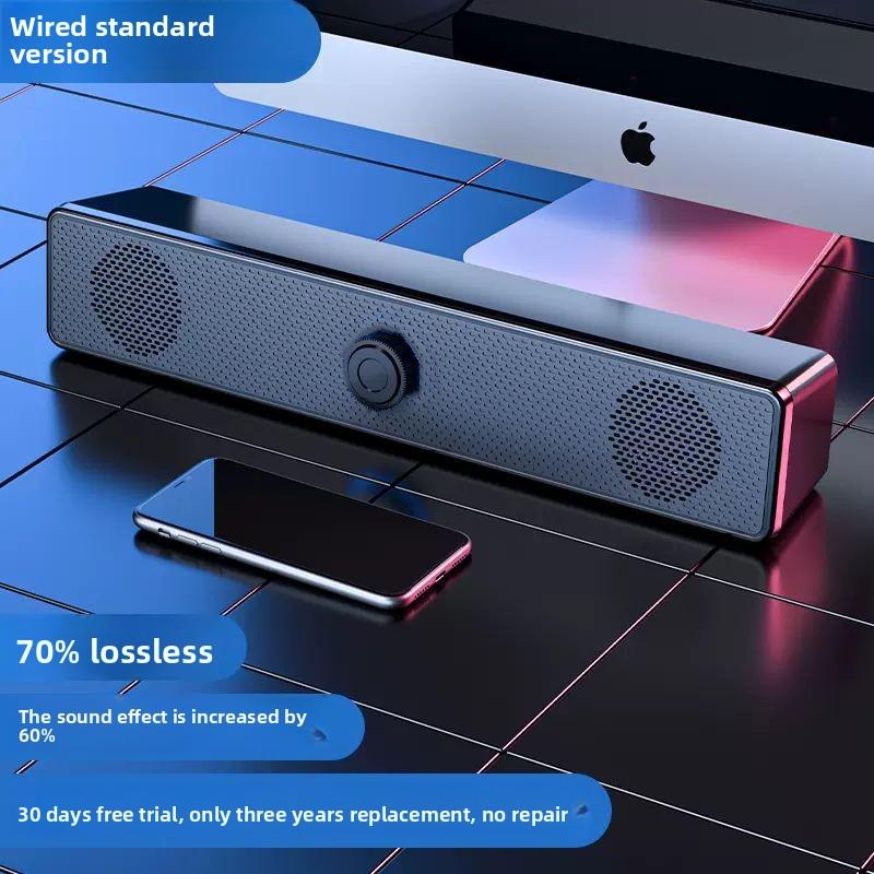 Dual Speaker Computer Desktop Stereo Bluetooth USB Powered Speakers with Deep Bass