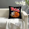 Kwaii Anime BBuldak RRameSn Kissenbezug Natürlicher Leinen Bio-Stoff Doppelseitiger Druck Sofa Heimdeko Kissenbezug