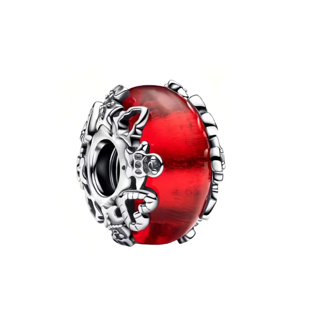 New Copper Red Charms Medical Staff Heart Bead Fit Original Charm Bracelet For Women Diy Fashion Jewelry Making Cherry