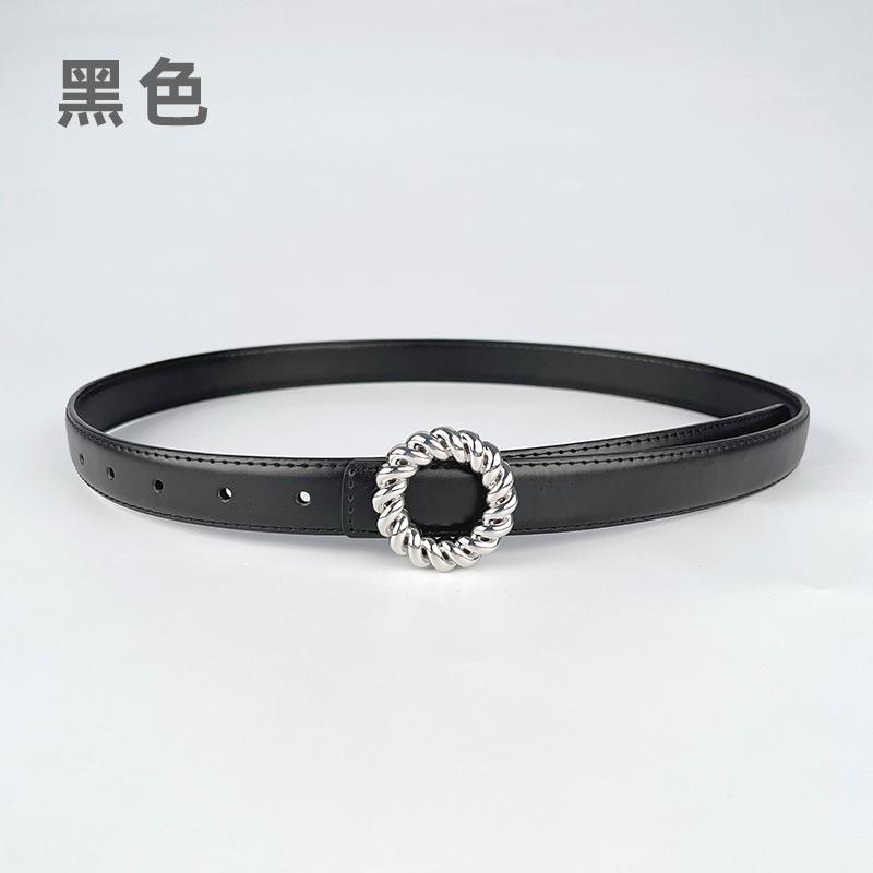 Leather Women'S Belt Cowhide Simple Match Casual Pants Jeans Decorative Women'S Belt