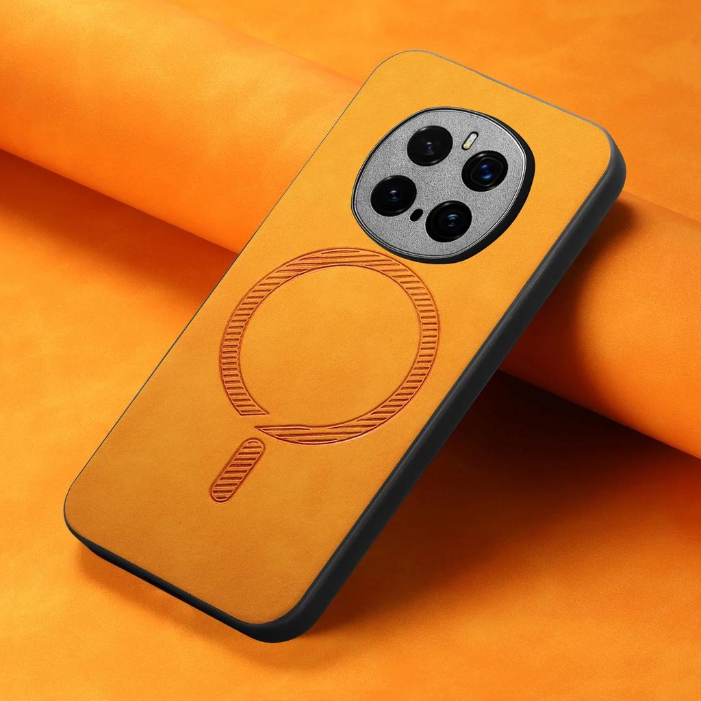 For Magsafe Leather Shockproof Case for Honor Magic 7 Pro Matte Magnetic Wireless Charging Protection Cover for Honor Magic 7 Lite 7Pro Bumper Shell