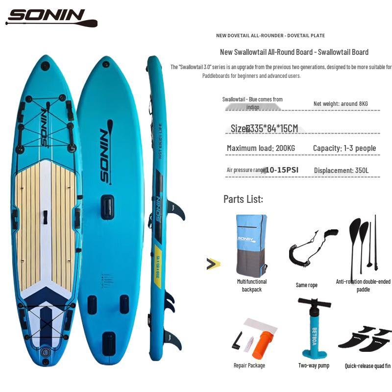 Inflatable Stand-Up Paddleboard - Professional Surfboard and Kayak Board for Beginners