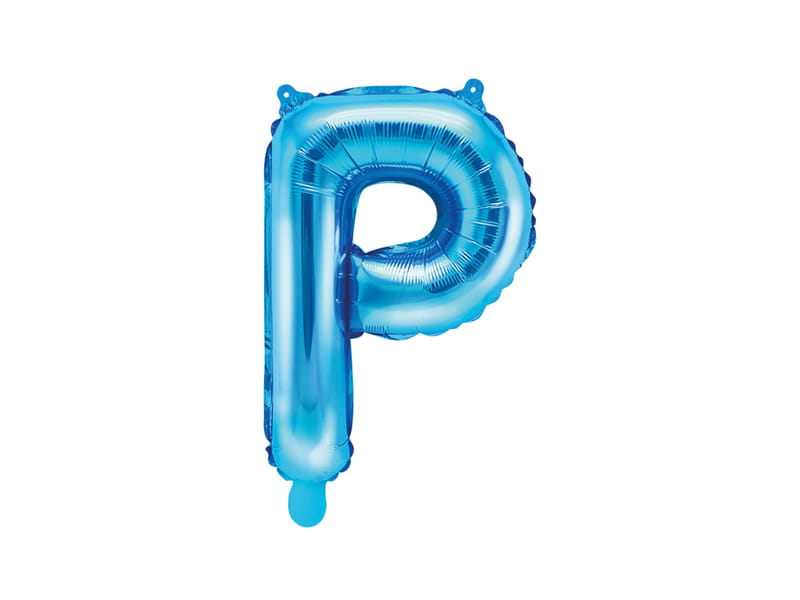 Balon Foliowy Litera "P" Niebieski 35 Cm
