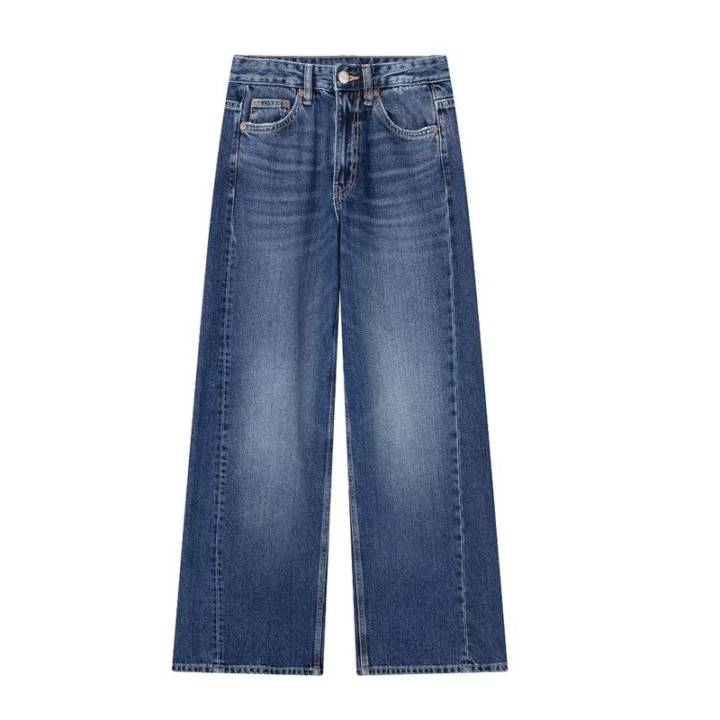 

Kaslead Fashion Wind Waist Long Denim SEA BLUE M