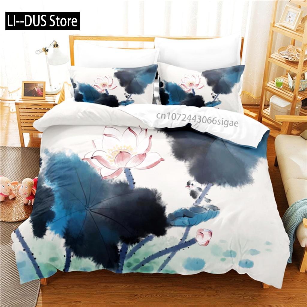 

Comforter Lnk Painting Bedding Set 3D Bedding Digital Printing Queen Size Bedding Set Fashion Design Comforter (quilt)-EU Single(135*200cm)3pcs