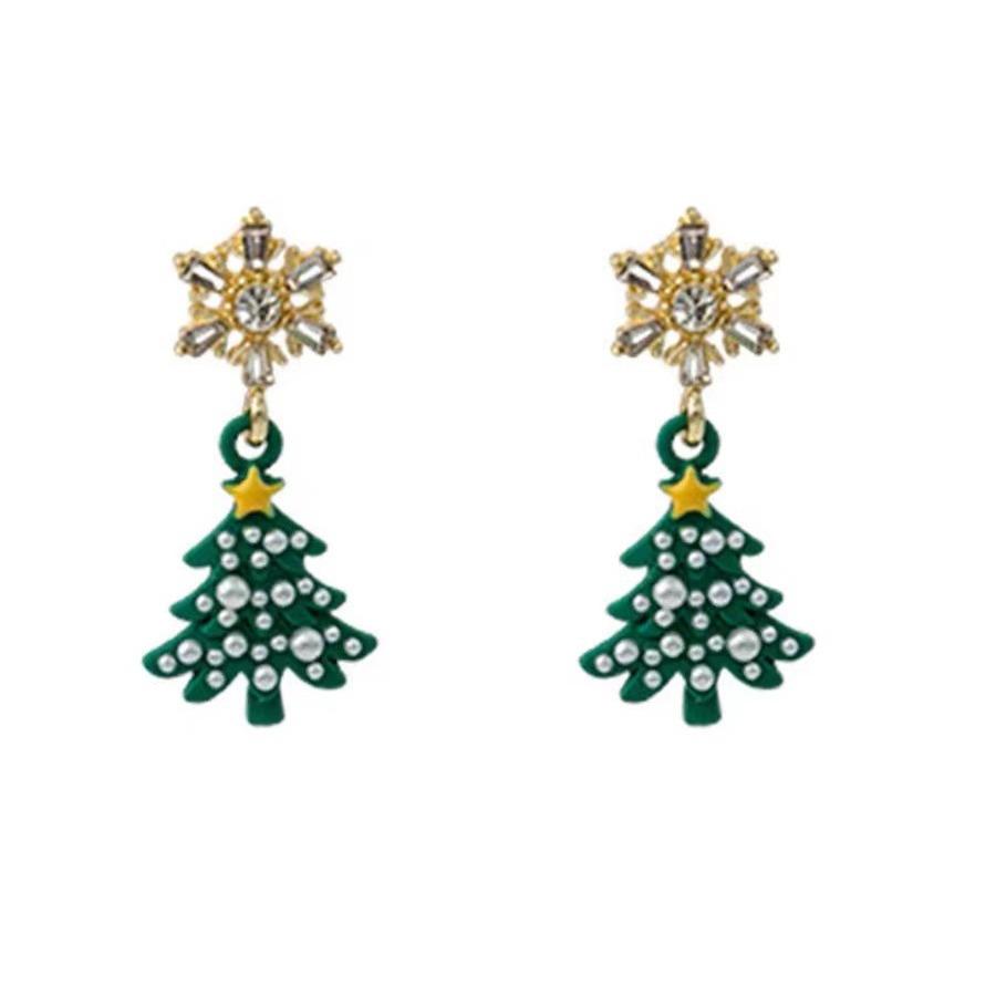 2023 Stylish and Fun Women's Christmas Tree Stud Earrings - Unique Niche Design