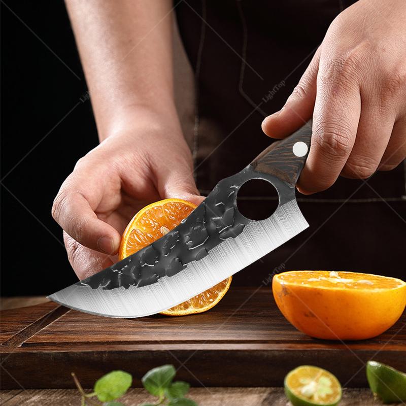 Hand Forged Kitchen Fish Sculpture Knife Stainless Steel Boning Knife Vegetable Fruit Meat Slicing Knife Kitchen Tools