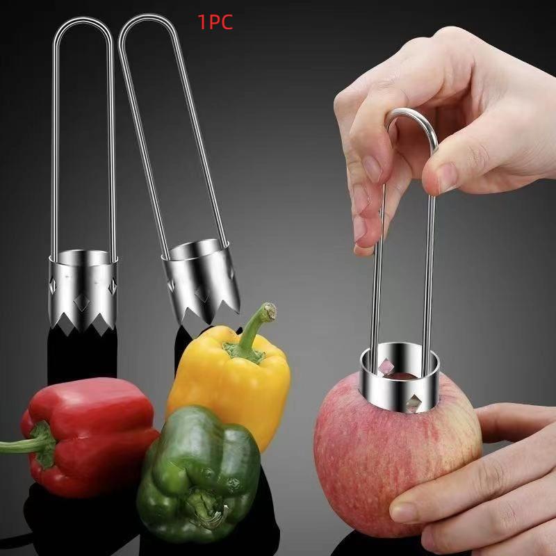 1ks Nerezový odstraňovač jádřinců ovoce a zeleniny, odstraňovač semen paprik, kuchyňská pomůcka na jablka, hrušky, rajčata, papriky