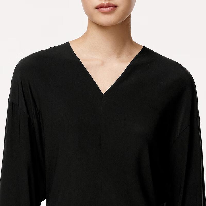 LESS 2024 Spring V-Neck Pullover Dress