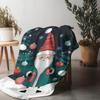 Tuniu Christmas Santa Claus Print Blanket Cozy Soft Warm Bed Sofa Throw Blanket Gift for Kids Adults