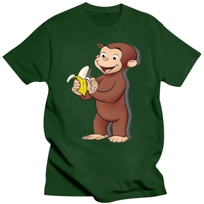 Curious George T Shirt Curious George T-Shirt 100 Cotton Classic Tee Shirt Fun Short Sleeves Plus size  Printed Male Tshirt