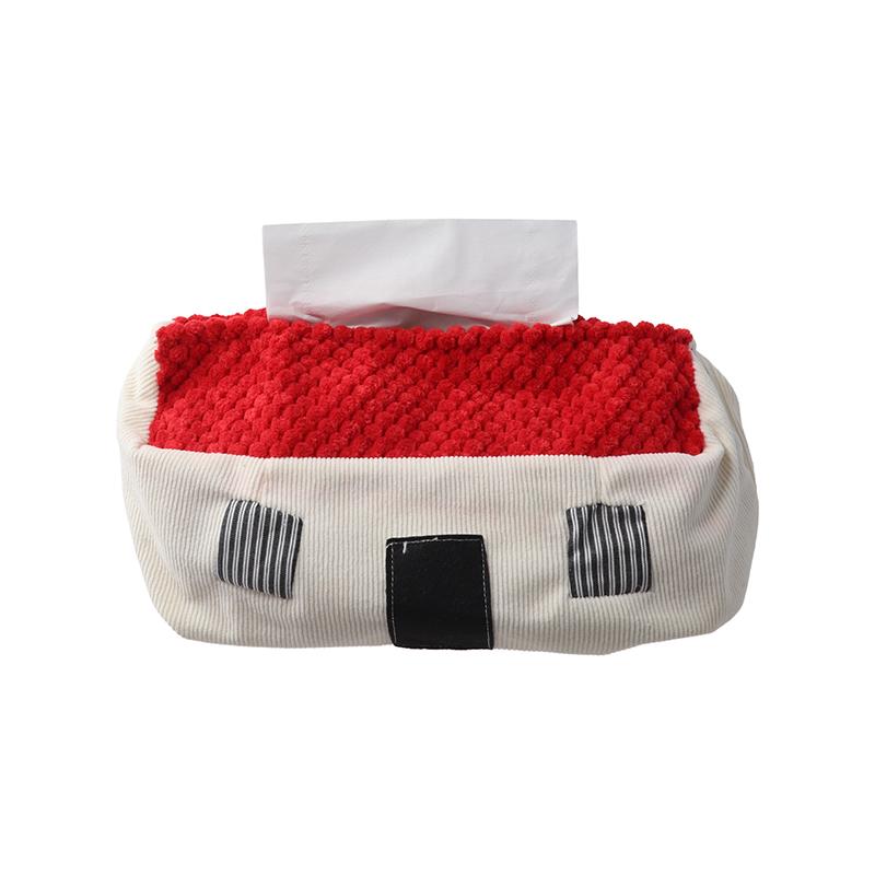 1PC Napkin Holder Creative Small House Tissue Bag Home Decoration Fabric Tissue Bag Cartoon Desktop Storage Cute 15x12.5cm