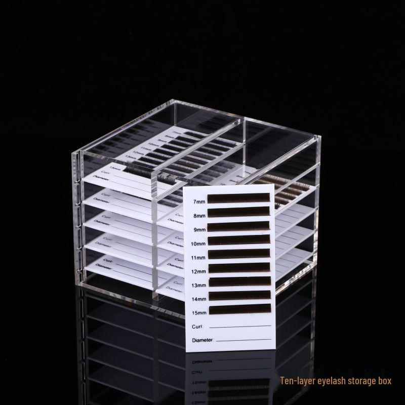 Camellia Grafting Eyelash Acrylic Storage Box, Five-Layer False Eyelash Organizer