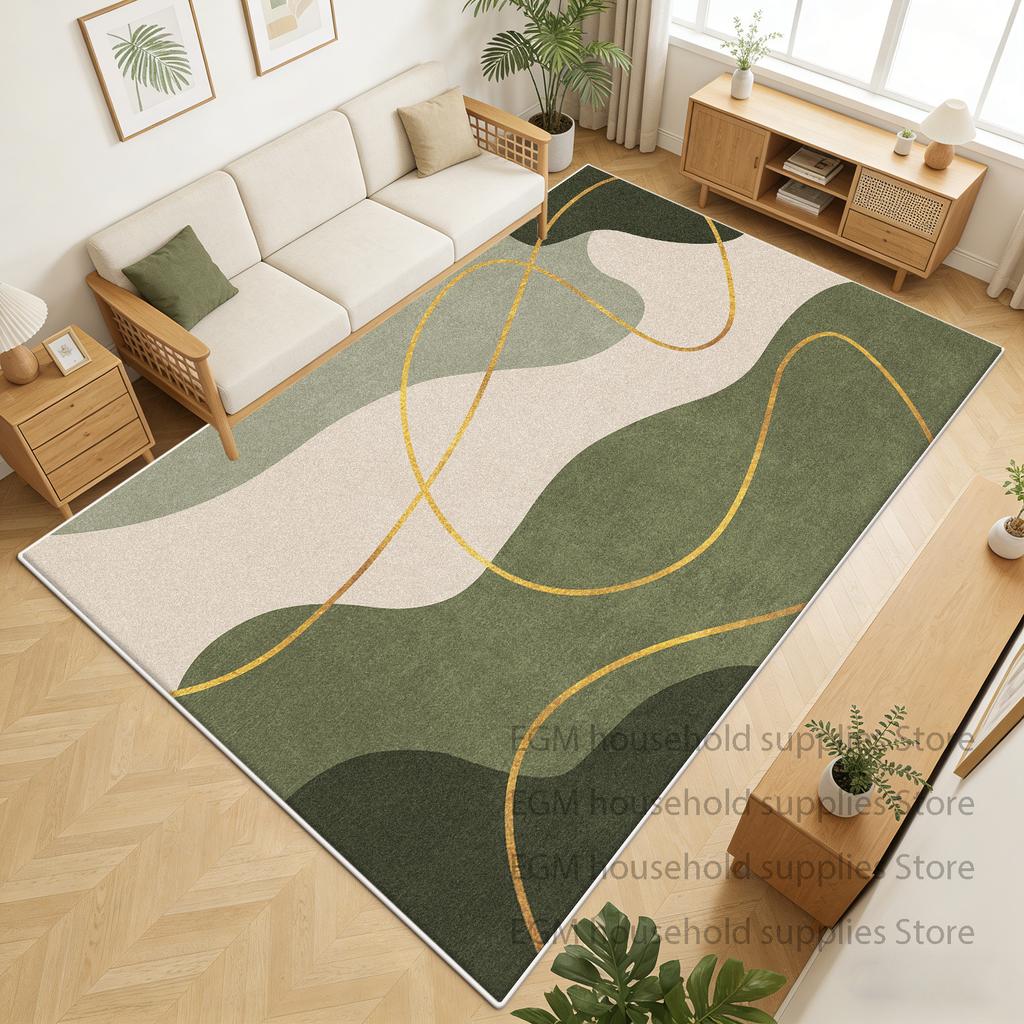 Modern Luxury Carpet Simple Living Room Decoration Large Size Rug Non-slip Bedroom Office Lounge Short Velvet Floor Mat Washable