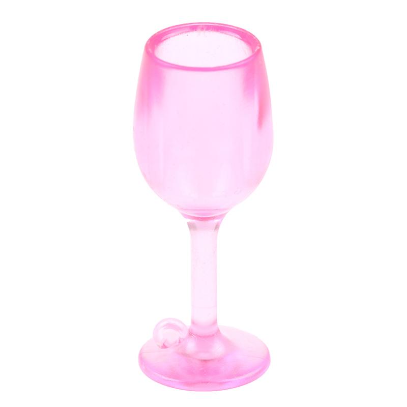 5Pcs 1:12 Doll Houses Colorful Wine Glass Cup Goblet Bar Drinking Miniature
