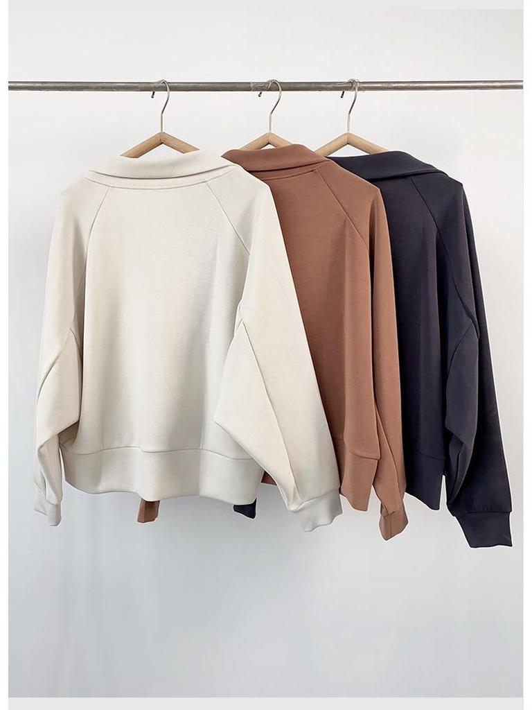 Vielseitiger Fledermausärmel-Schal: Schlankmachender Herbst/Winter-Cardigan für Yoga & Freizeitkleidung