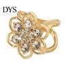 Elegant Scarf Clip Rhinestone Flower Ring, Six Petal Sparkly Holder Sparkling for Women Shirts Silk Scarves Shawls Floral Accessory