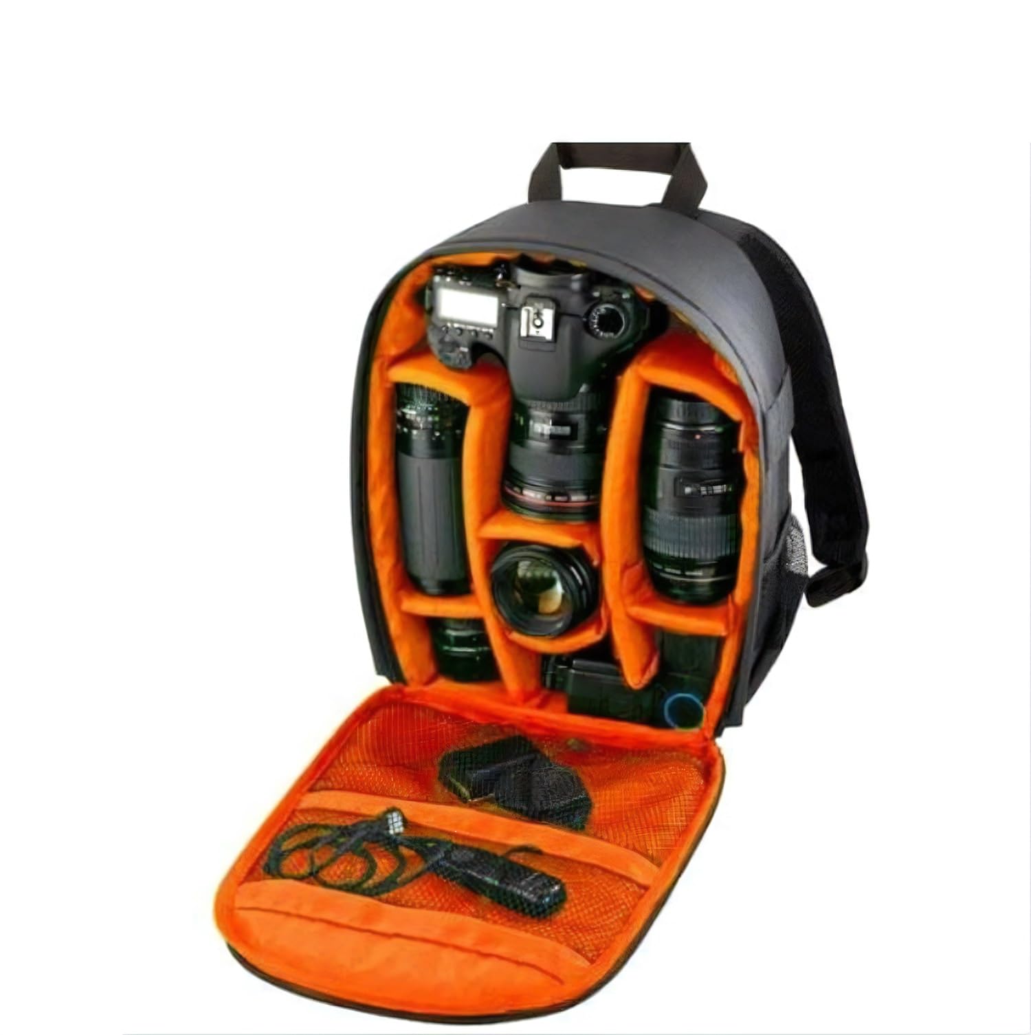 

Camera Large Camera Multifunctional Daily Use [azumafy] Backpack, Capacity, Divider, SLR, Backpack, Travel, Photography, Climbing, Outdoor, оранжевый