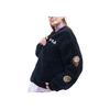 Fila Fusion Inline Faux Shearling Loose Fit Baseball Logo Sports Jacket Unisex jackets Deep-Black T11U145907FBK