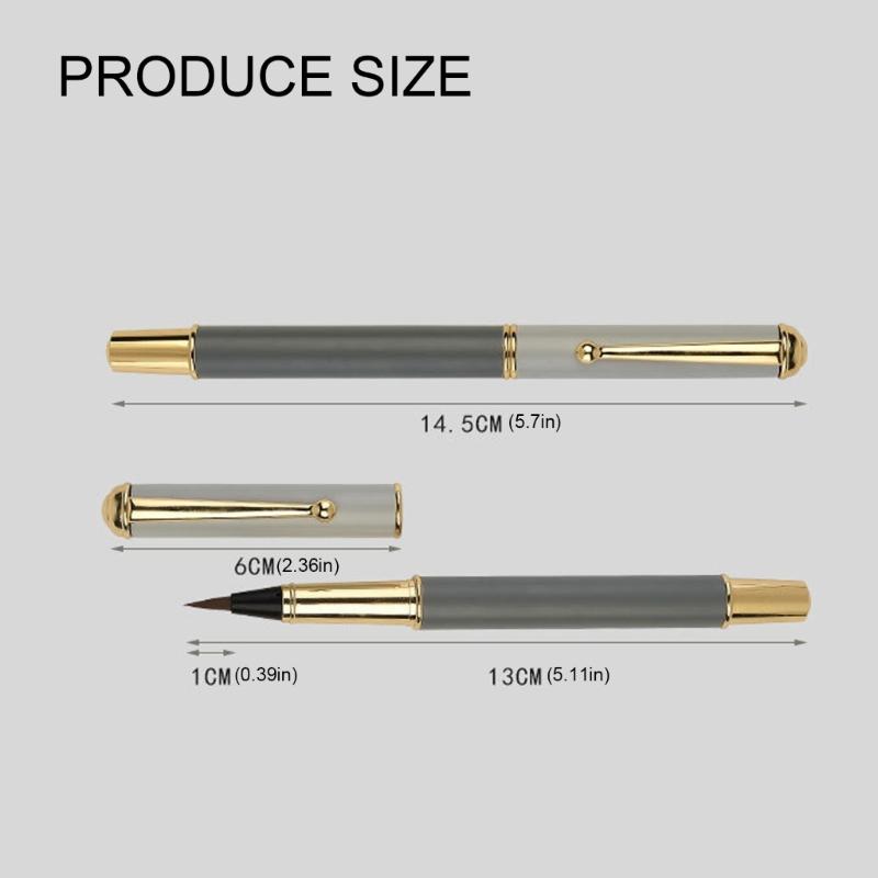 Portable Metal Fountains Brush Pen For Chinese Calligraphy Practice And Daily Writing Tasks