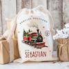 Personalisierter Weihnachts-Nikolaussack Kordelzug Geschenktasche Sonderlieferung Zugdesign Dekoration Box Heiligabend Neujahrsgeschenk