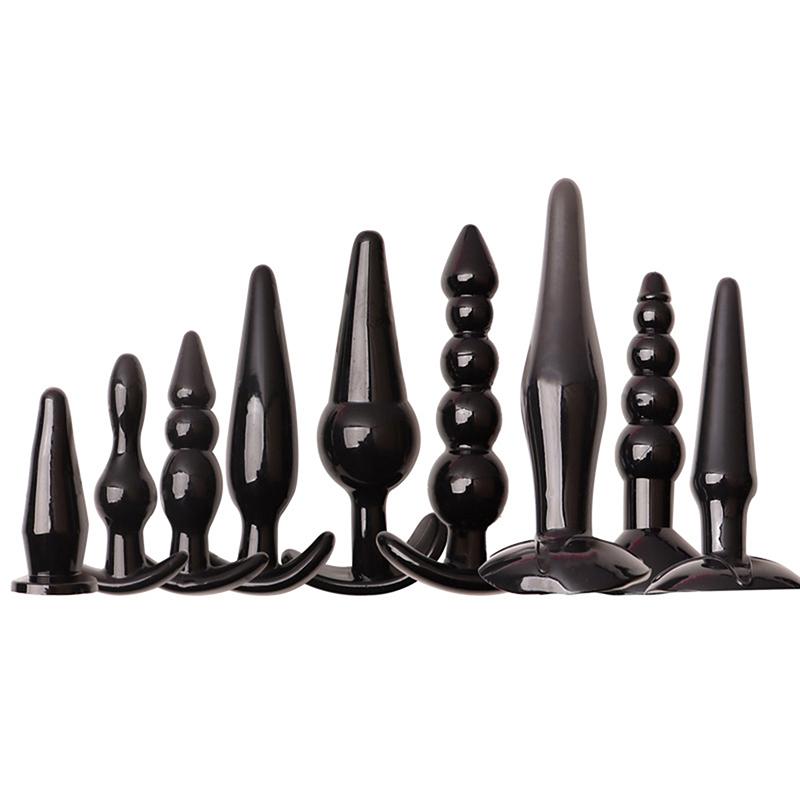 Butt Plug Set 4/5/6/9Pcs Different Shapes Anal Expander Prostate Stimulator Plug Anal Dilator for Adults Sexual Wellness Toys