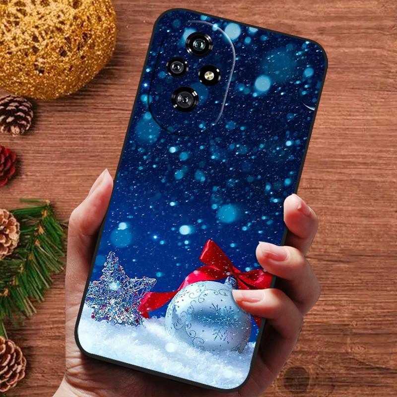 Christmas Silicone Soft Case for Honor 200 Pro 200 Lite 5G 90 Smart X5B Plus Cover Bumper for Honor X6B X6A Cute Bumper Funda