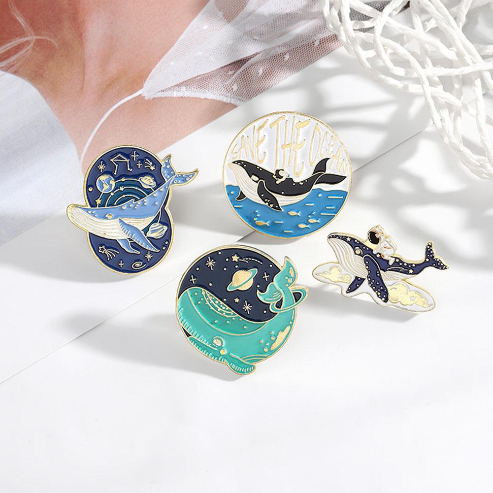Cute Whale Enamel Pins for Birthday Party Favor Gifts