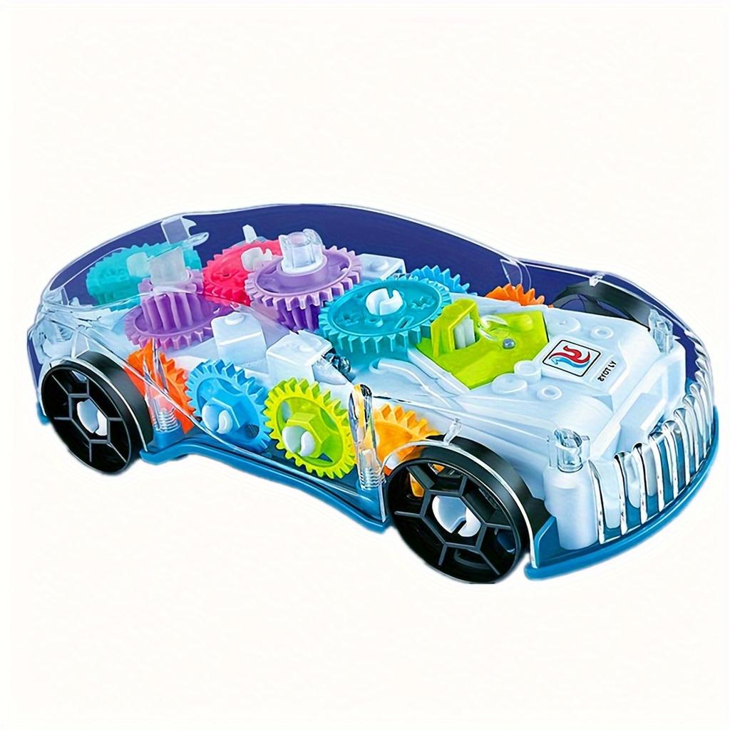 360° Rotating Transparent Car Toy Car, Colorful Lights, Cool Music, As Christmas Gift, Birthday Gift, Halloween Gift, Without Battery.