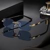 Men Women Retro Fashion Y2k Rimless Colorful Decorative Sunglasses Holiday Gift
