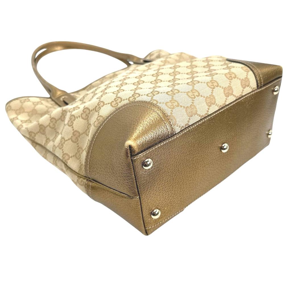 GUCCI canvas Tote Bag GG canvas beige Women 181779 Used