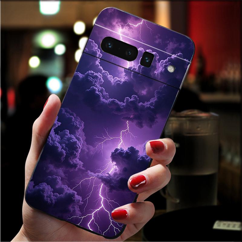 Phone Case For Google Pixel 10 9 Pro XL 9A 8 7 6 Pro Pixel 8A 7A 6A Pixel 8 7 6 5 Purple Aesthtic Case