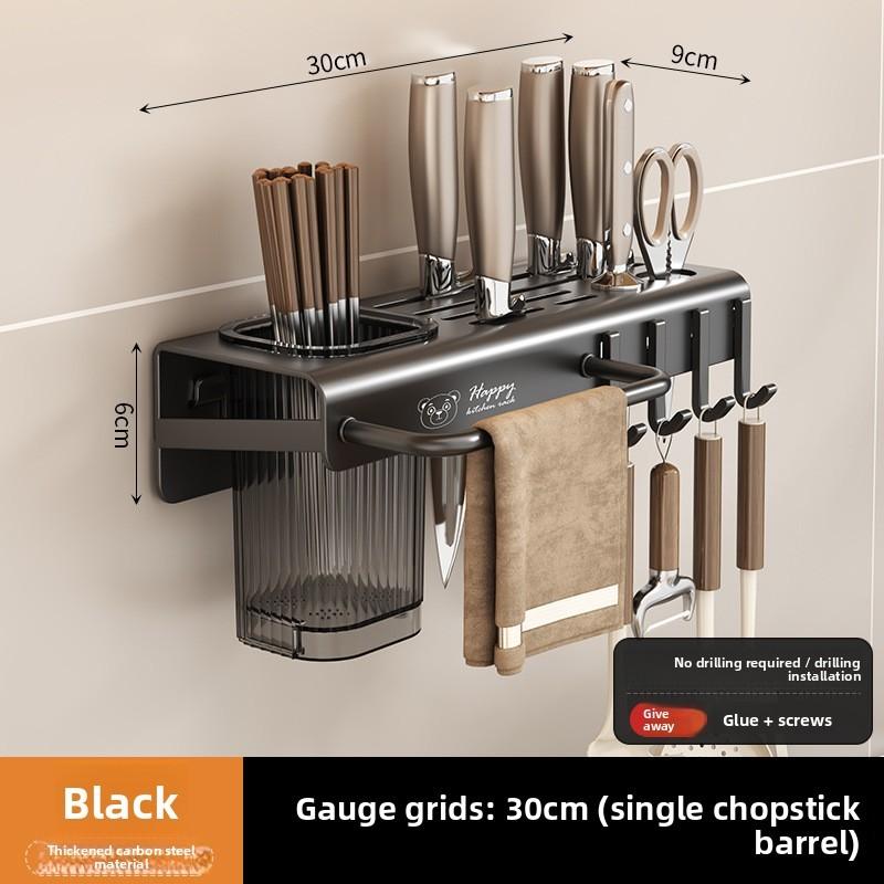 Kitchen Wall Mount Storage Rack With Multifunctional Storage For Home Use