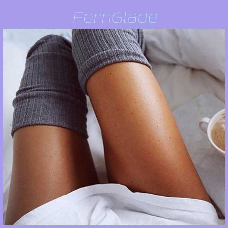 Modische Winterwarme Damen Strick Häkel Weiche Dicke Lange Socken Oberschenkelhohe Leggings