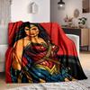 1ks deka Wonder Woman Polyesterové vlákno, Celoroční pohodlí na pohovku, postel, do kanceláře, auta, na kempování, Ideální domácí dekorace a dárek, Pohodlí v kanceláři